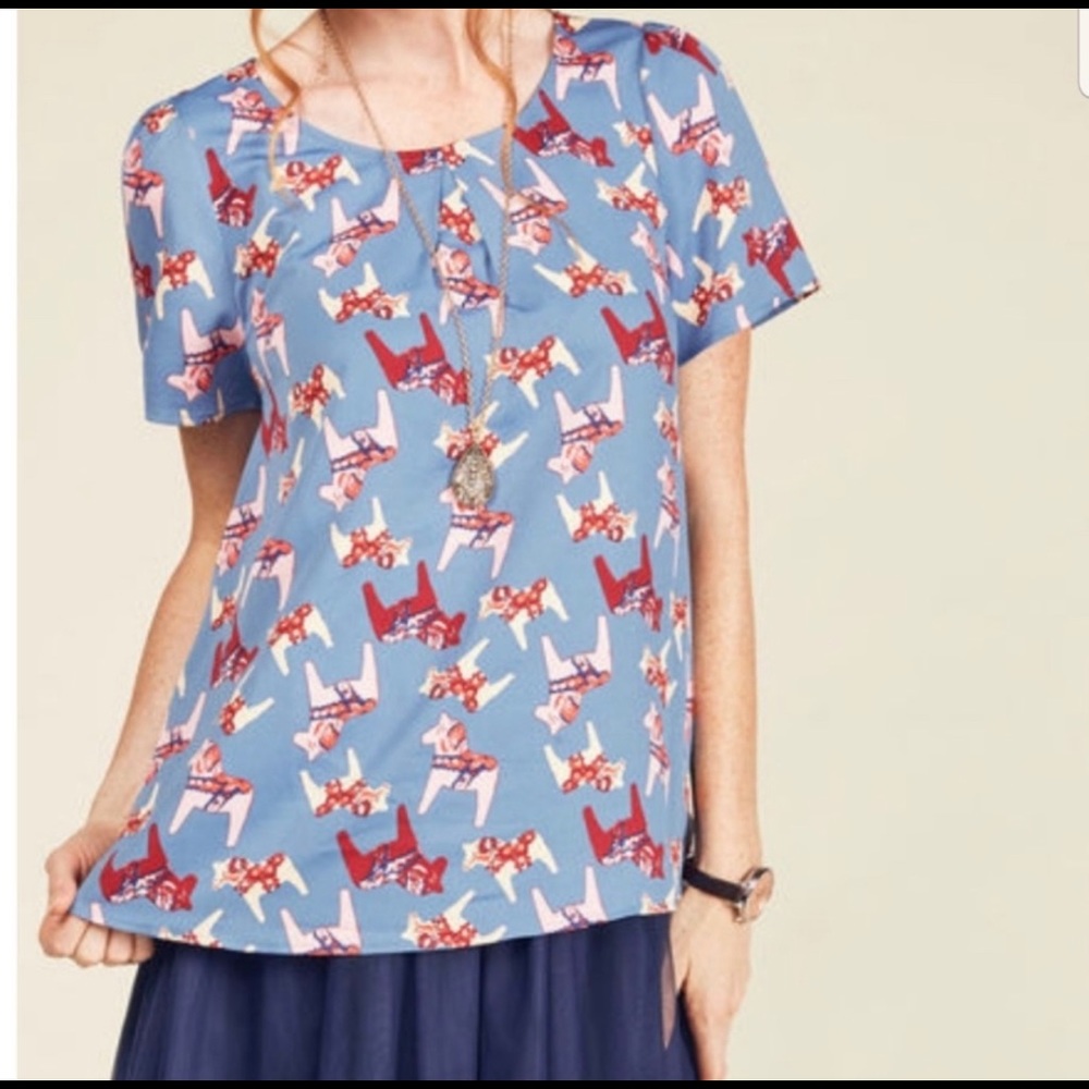 ModCloth Horse top blouse in 3X